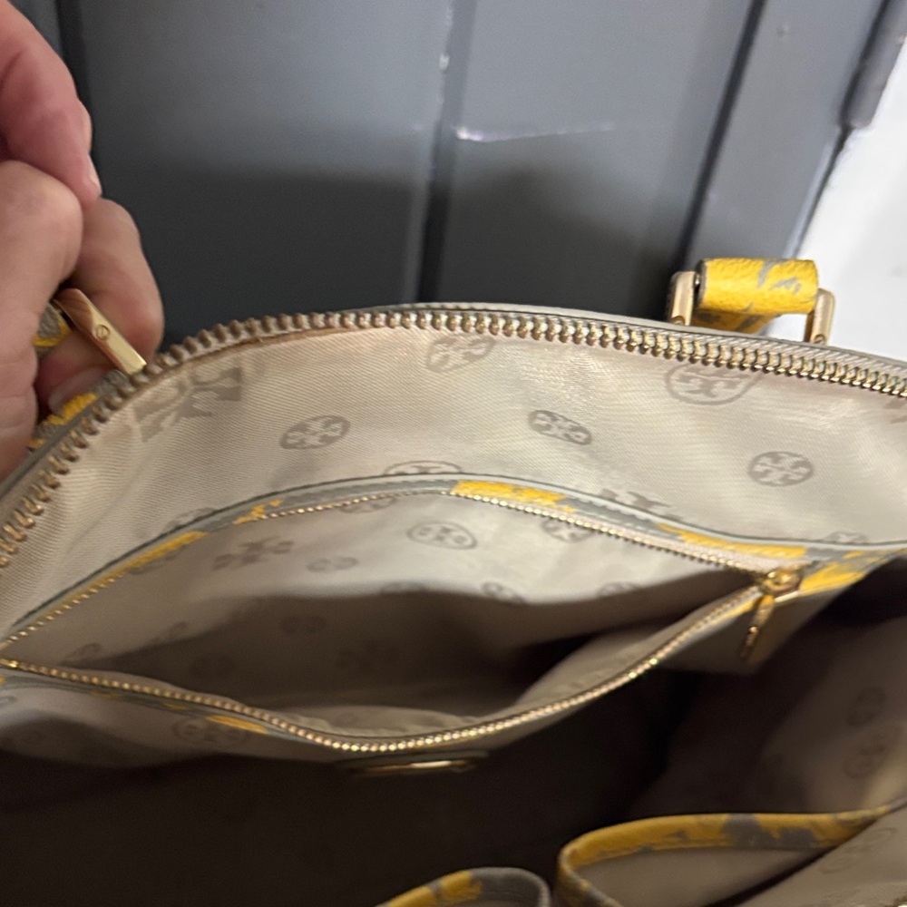 Tory Burch Yellow Dome Floral Satchel - Picture 12 of 16
